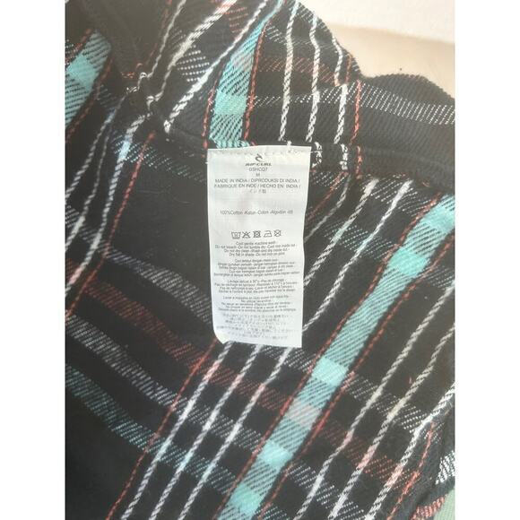 Rusty Plaid Button Long Sleeve Flannel Shirt Multi-Color Woman Medium - Picture 6 of 6